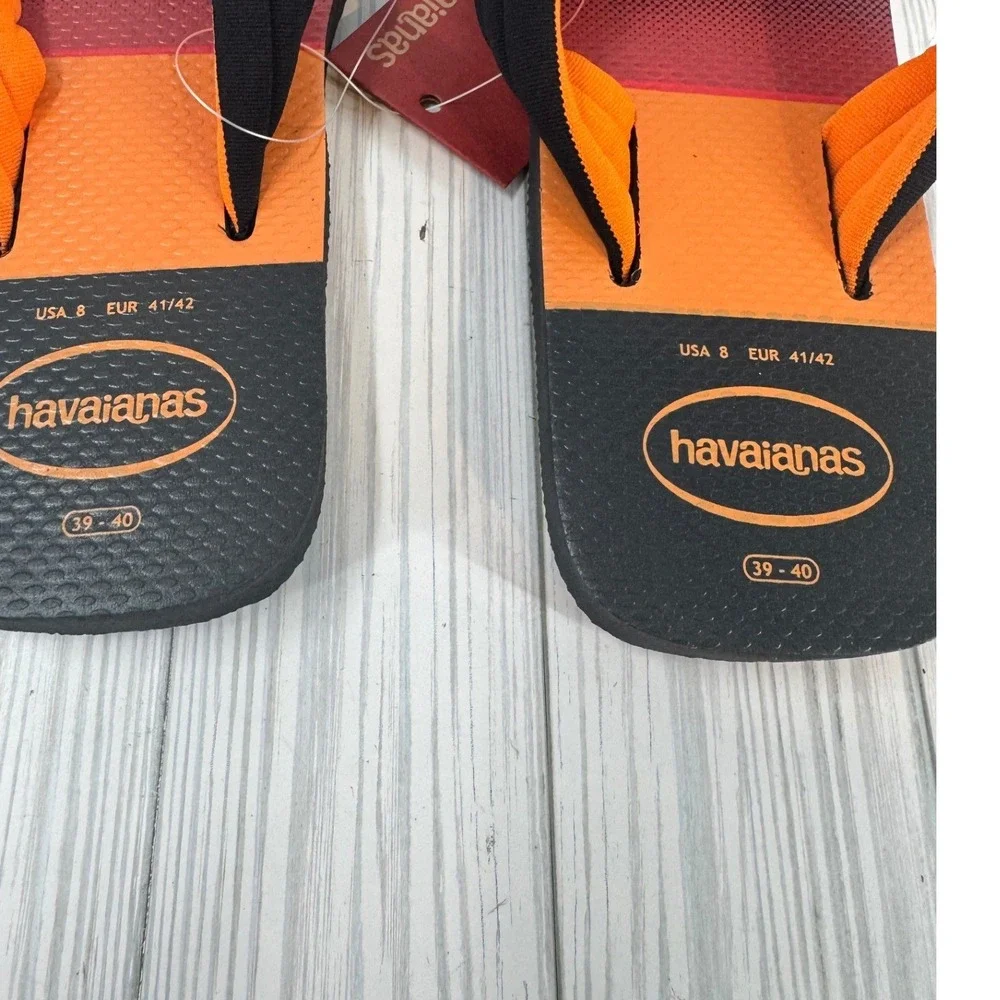 Havaianas Men's 8 Wmns 9/10 Urban Print Sandals Flip-Flop With Padded Straps New
